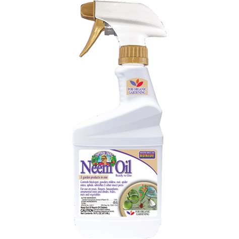 Bonide 16oz Neem Oil 3 In 1 Ready To Use Spray Organic Fungicide