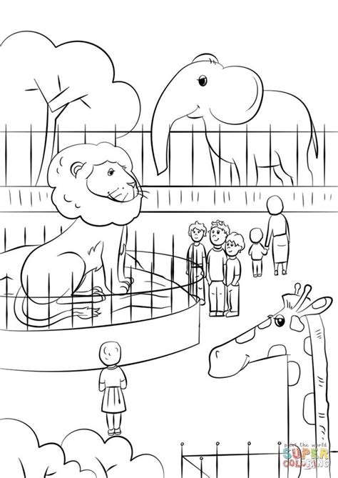 Zoo Animals Coloring Pages Zoo Animals Coloring Page Free Printable ...