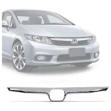 Moldura Grade Frontal Civic 2009 2017 Cromo Parcelamento Sem Juros