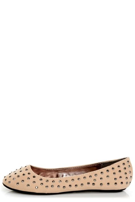 Bamboo Sami 25 Nude Rhinestone Studded Ballet Flats 27 00 Lulus