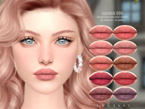 ANGISSI S Lipstick A90 Sims 4 Cc Makeup Sims 4 Sims 4 Body Mods