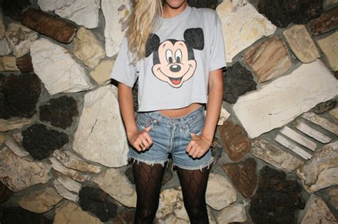 Blonde Jeans And Mickey Mouse Image On Favim