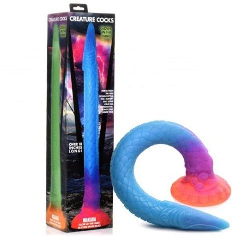 Creature Cocks Makara Glow In The Dark Silicone Snake Dildo Sex Toys Adult Novelties Dvd