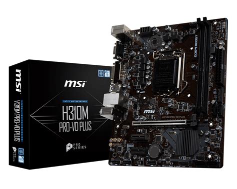 Материнская плата MSI H310M PRO-VD PLUS, Intel H310, s1151v2, mATX ...