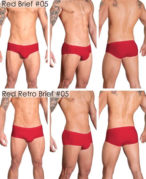 Solid Red Swimsuits For Men By Vuthy Sim In Thong Bikini Brief Squarecut Boxer Or Board