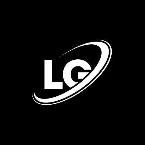 LG L G letter logo design. Initial letter LG linked circle uppercase ...