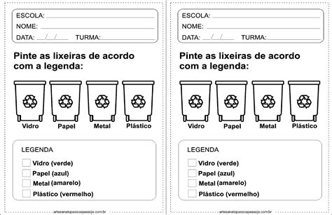 atividade reciclagem Português