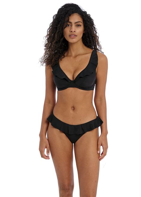 Biustonosz kąpielowy Freya JEWEL COVE AS PLK Uw High Apex Bikini Top Plain Black Plain Black