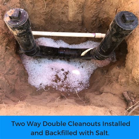 Two Way Double Sewer Cleanout Installation Tucson Plumber Of Tucson