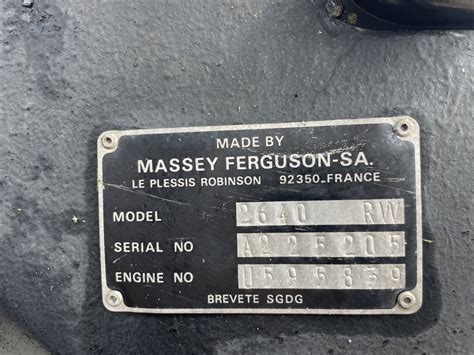 Massey Ferguson 2640 Handg Exporttractors