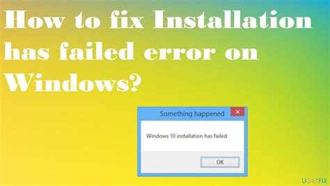 Windows 10 Installation Failed Telegraph