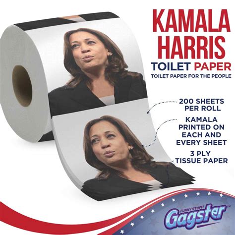 Kamala Toilet Paper Funny Political Gag T With Full Color Image