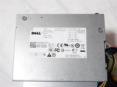 み 電源ユニット DELL Optiplex 780用 AC255AD 00 255W PC8051 品 パソコン単体 売買された