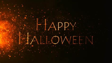 Happy Halloween Animation Video. Happy Halloween Text 4k animation