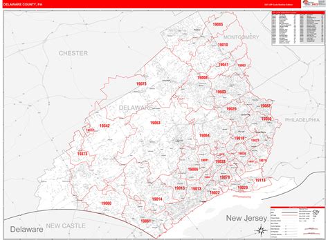 Map Of Delaware County Pa Zip Codes