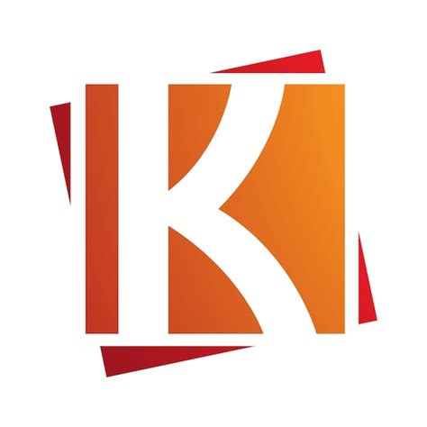 Premium Vector Orange And Red Square Letter K Icon