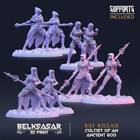 Ancient God Zealots Nude And Clothed Set X 8 3D Model 3D Printable CGTrader