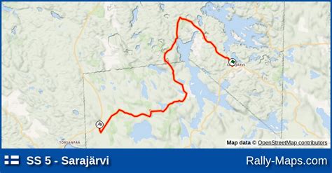 SS 5 Sarajärvi stage map Imatra 40 vuotis Juhlaralli 2003 F CUP