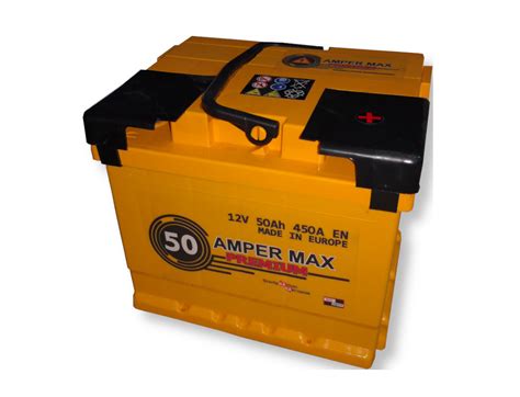 Akumulator Amper Max Premium 12V 50Ah 450A P+ AP50 - sklep internetowy ...