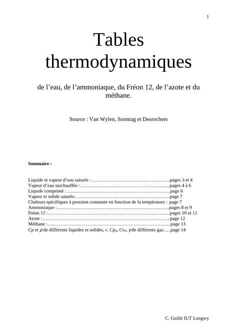 PDF Tables Thermodynamiques PDFSLIDE NET