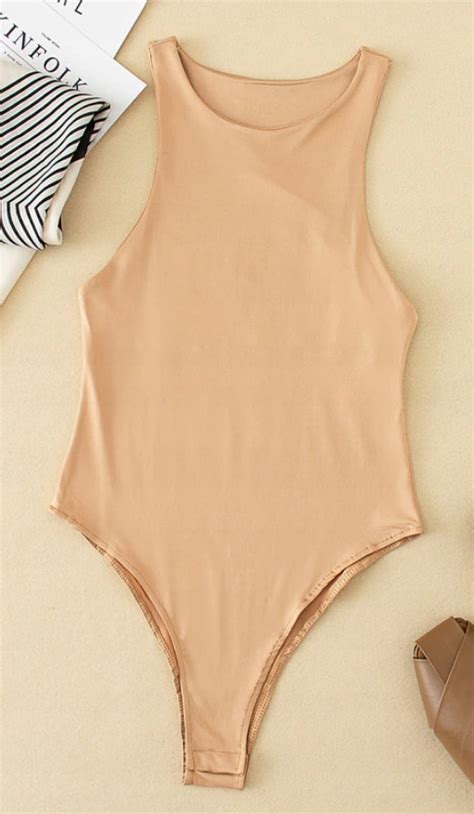 Cieliste Kobiece Body Na Rami Czkach Nude M Oficjalne Archiwum Allegro