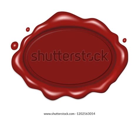 Vector Illustration Oval Red Wax Seal Stock Vector Royalty Free 1202563054 Shutterstock