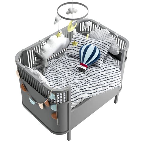 Sebra Baby Cot Bed 3d Model For Vray Corona