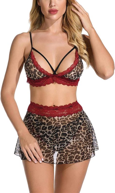 Buy Zhenaly Sexy Women Lingerie Set Pieces Bra Mini Skirt With G