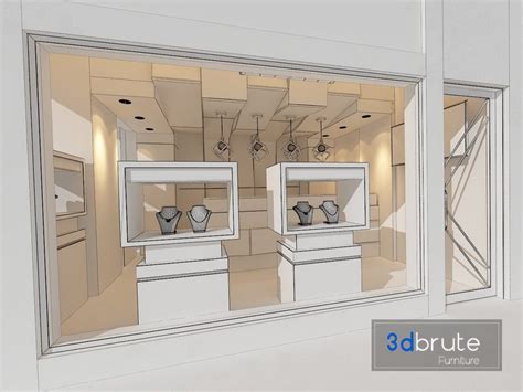 Jewelry Shop 3d Model Buy Download 3dbrute