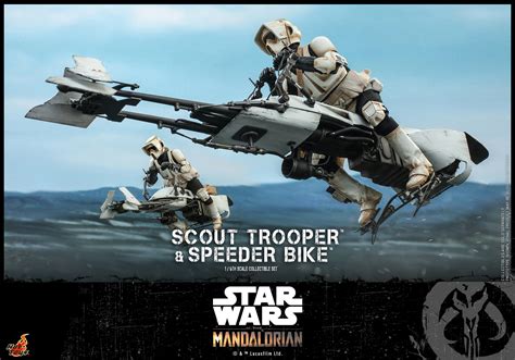Hot Toys Tms The Mandalorian Scout Trooper And Speeder Bike Acaretoys