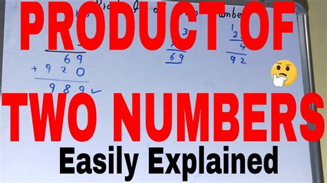 Product Of Two Numbers How To Find The Product Of Two Numbers Find The