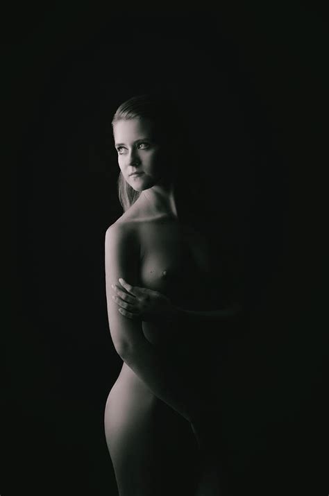 Sensual And Beautiful Girl In Sexy Lingerie Posing Over Dark Background Photograph By Y K Fine