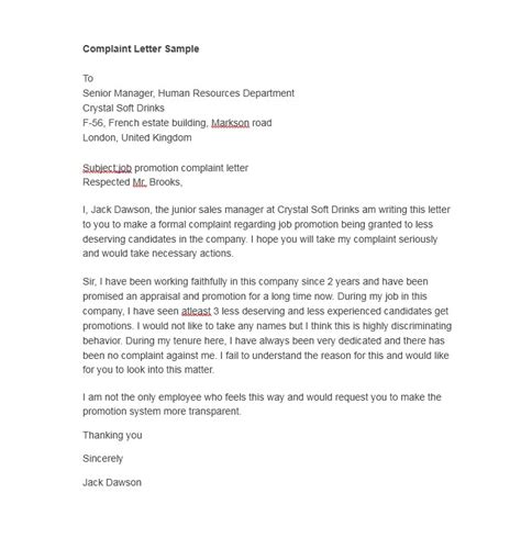 Writing A Formal Complaint Against Manager At Work Template For Your Needs