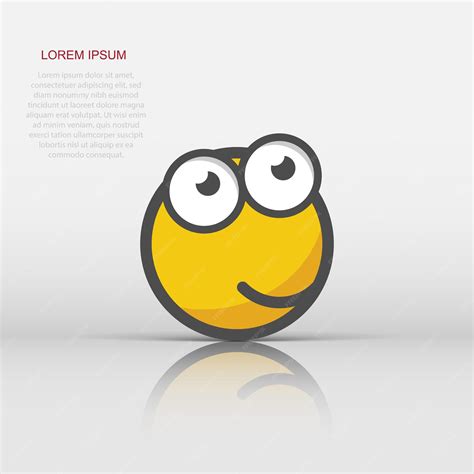 Icona del volto del cartone animato in stile piatto illustrazione del