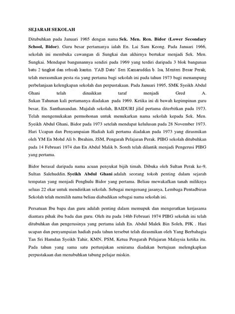 Sejarah Sekolah Pdf
