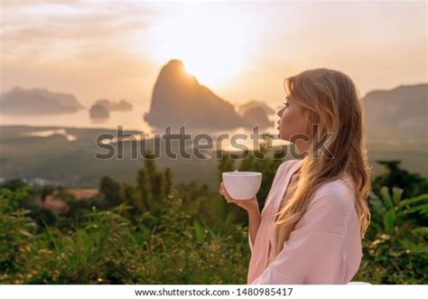 Sensual Blonde Posing On Bed Cup Stock Photo 1480985417 Shutterstock