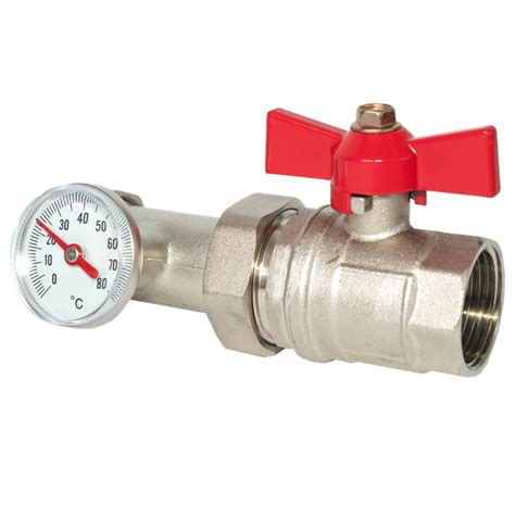 ᐉ Кран для коллектора с термометром ASCO прямой 1" (RS-KR 88146 ...