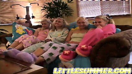 Teen Pyjama Party Lesbos Get Naked Together