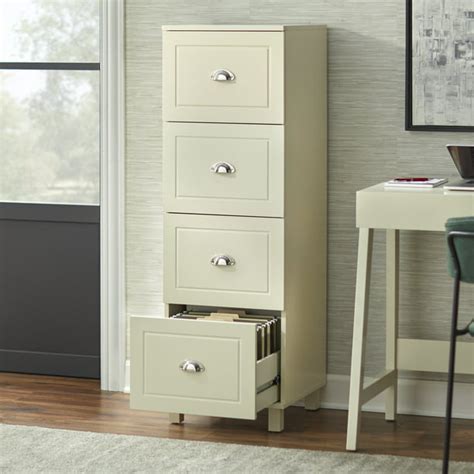 Bradley 4 Drawer Vertical Wood Filing Cabinet White