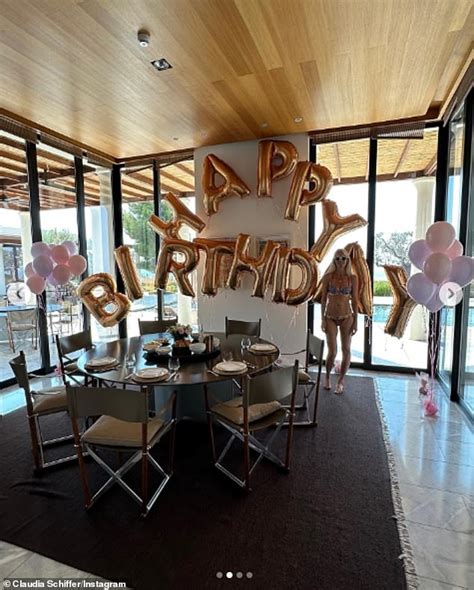 Claudia Schiffer 53 Showcases Her Jaw Dropping Figure In A Patterned Bikini As She Rings In