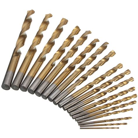 Pcs Set High Speed Steel Twist Drill Bit Titanium Coated Hss