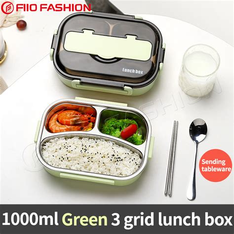 Bento Box Stainless Steel Lunch Box Microwave Leak Proof Food