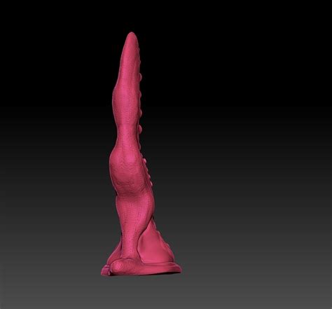 Realistic Tentacle Dildo High Resolution STL File For 3D PrintingCults