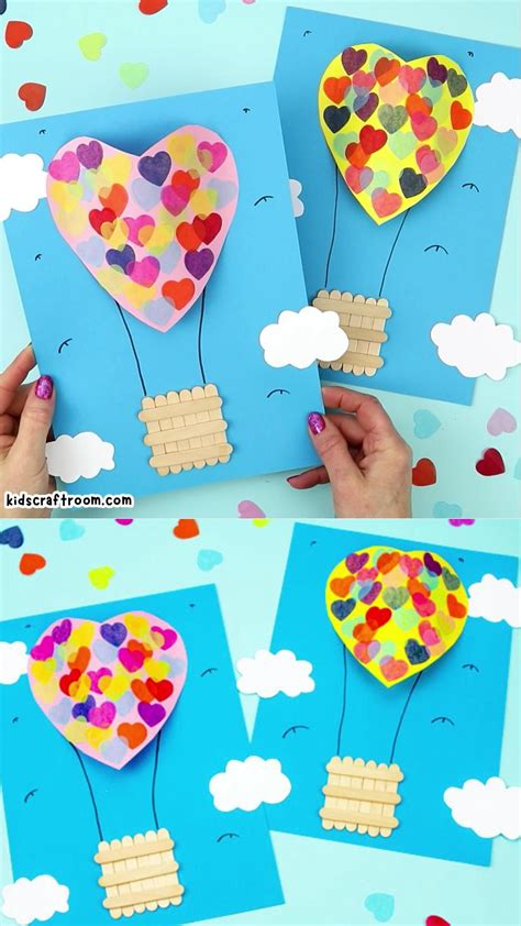 Heart Hot Air Balloon Craft Artofit