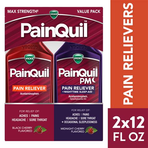 Vicks PainQuil Pain Reliever & PM Nighttime Sleep Aid, over-The-Counter