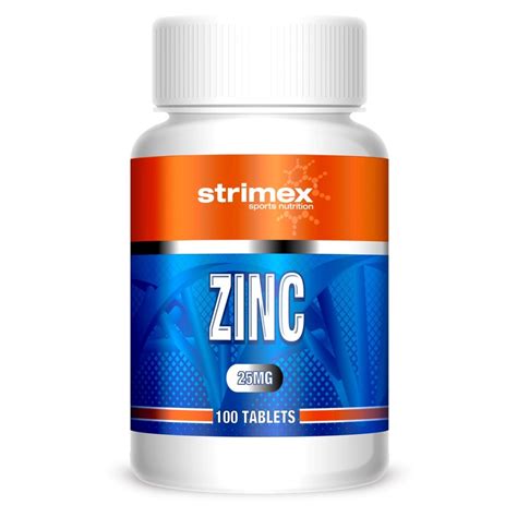 Zinc 25 мг Strimex Nutrition (100 таблеток) Цинк стримекс — Axilles.by