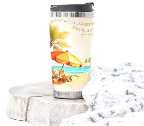 Sunny Beach 20oz Skinny Tumbler Template 20oz Skinny Tumbler