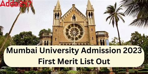 Mumbai University Admission First Merit List Out