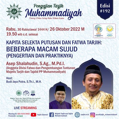 Materi Pengajian Tarjih Muhammadiyah Edisi 192 MTT