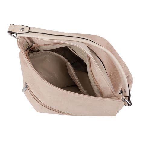 38 BEŻOWA NUDE klasyczna skórzana torebka torba worek